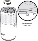 Reattach filter cover levoit core 400s air purifier