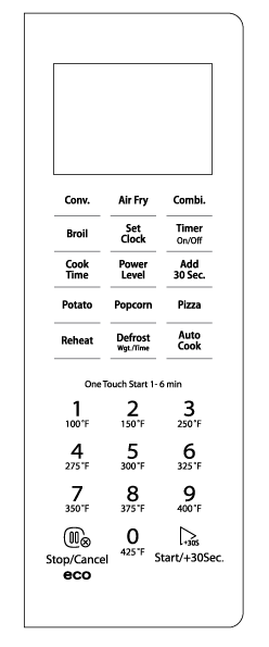 Image of Toshiba TMC10A14ASTC microwave control panel